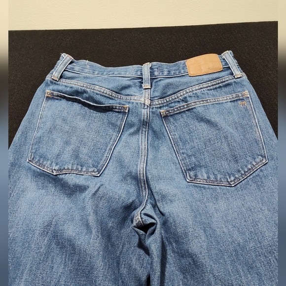 Madewell Women's Baggy Straight Classic Blue Denim Jeans, Size 28 - Picture 7 of 14